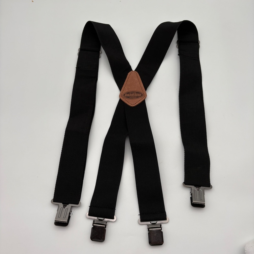 Bucket Boss Black Heavy Duty 2 Inch Wide X-Back Work Suspenders WT20191214